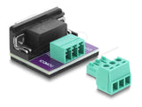 DeLOCK 91293 kabel kønsskifter D-Sub 9 3 pin terminal block Sort