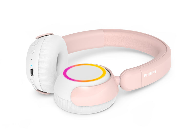 Philips TAK4200 Headset Kabel & trådløs Opkald/musik Bluetooth Lyserød, Hvid