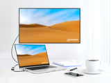 Manhattan 153973 videokabel adapter 0,11 m USB Type-C HDMI Grå