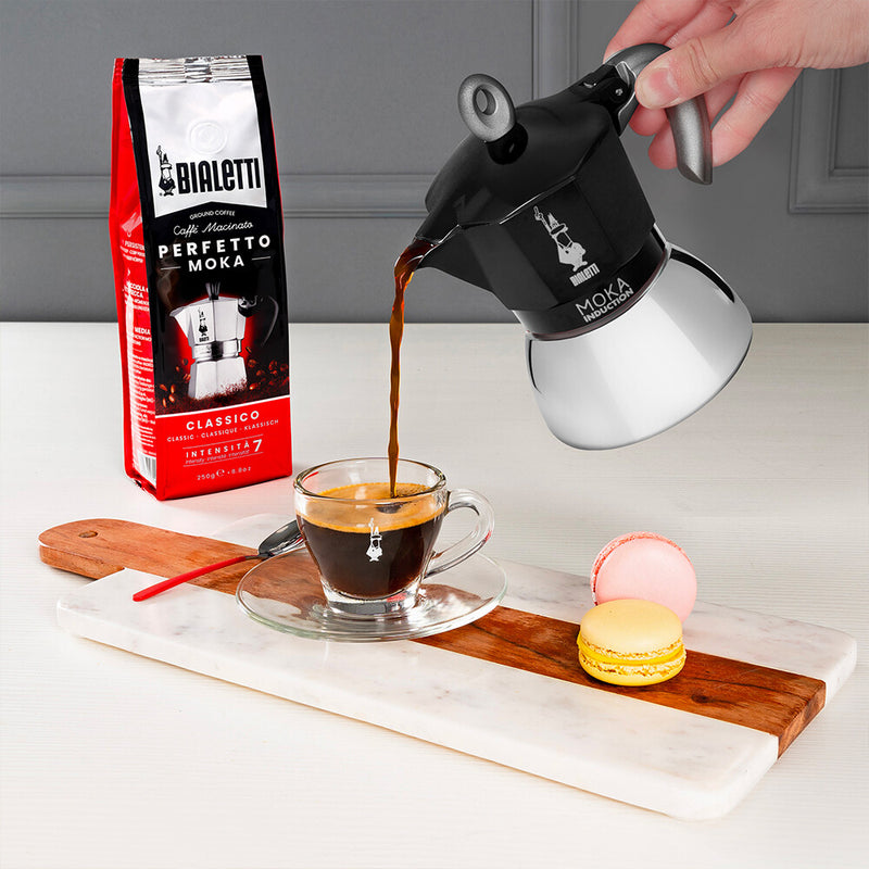 Bialetti Moka Induktion Moka gryde 0,28 L Sort, Sølv
