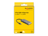 DeLOCK 64111 interface hub USB 3.2 Gen 2 (3.1 Gen 2) Type-C 10000 Mbit/s Grå