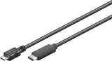 Goobay 67895 USB-kabel USB 2.0 0,2 m Micro-USB B USB C 0,48 Gbit/sek. Sort