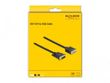 DeLOCK 86752 videokabel adapter 1 m DVI VGA (D-Sub) Sort