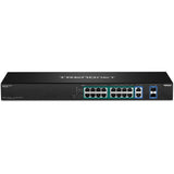 Trendnet TPE-TG182F v1.0R Ikke administreret Gigabit Ethernet (10/100/1000) Strøm over Ethernet (PoE) 1U Sort