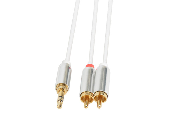 Prokord AUDIO-0022 lydkabel 10 m 3.5mm 2 x RCA Hvid