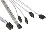 Supermicro MiniSAS HD / 4 SATA 0.7 m Hvid