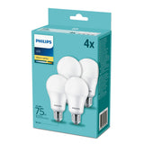 Philips Pære 75 W A60 E27 x 4