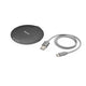 Hama QI-FC10 Metal Mobiltelefon, Smartphone Sort, Sølv USB Trådløs opladning Hurtig opladning Indendørs