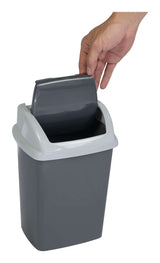 MAUL 9520587 skraldespand 5 L Rektangulær Plast, Polypropylen (PP) Mørkegrå, Hvid