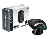 MSI CLUTCH GM51 LIGHTWEIGHT WIRELESS mus Spil Højre hånd RF Wireless + Bluetooth + USB Type-C Optisk 26000 dpi