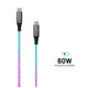FIXED FIXDLED-CC-RA USB-kabel 1,2 m USB C 60 W Flerfarvet