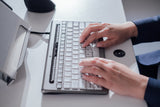BakkerElkhuizen S-board 840 tastatur Kontor USB QWERTZ Tysk Lys grå, Hvid
