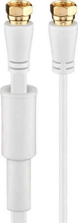 Goobay 67298 koaxial kabel 10 m F-type Hvid