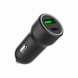 Gembird TA-UC-A2PDQC20-CAR-01 oplader til mobil enhed Universel Sort Cigartænder Hurtig opladning Automatisk