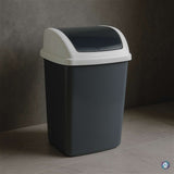 MAUL 9521087 skraldespand 10 L Rektangulær Plast, Polypropylen (PP) Mørkegrå, Hvid