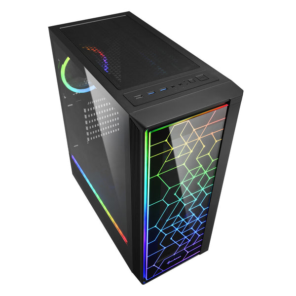 Sharkoon RGB LIT 100 Midi Tower Sort