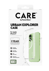 PanzerGlass CARE™ by ® Urban Explorer Case Transparent m. Hvid MagSafe iPhone 17
