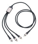 TROIKA DREIZACK PRO USB-kabel 1,2 m USB C USB C/Micro USB-A/Lightning 100 W Sort, Grå