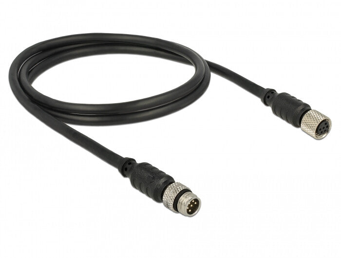 DeLOCK 12690 sensor- & aktuatorkabel 1 m M8 Sort
