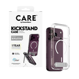PanzerGlass CARE™ by ® Kickstand Case Transparent m. Hvid MagSafe iPhone 18 Pro | 17 Pro