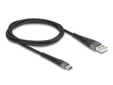 DeLOCK 81121 USB-kabel USB 2.0 1 m USB A USB C 0,48 Gbit/sek. 60 W Anthracit, Sort