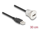 DeLOCK 88181 USB-kabel USB 2.0 0,3 m USB A Sort, Sølv