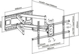 Goobay 71197 tv-beslag 2,29 m (90") Sort