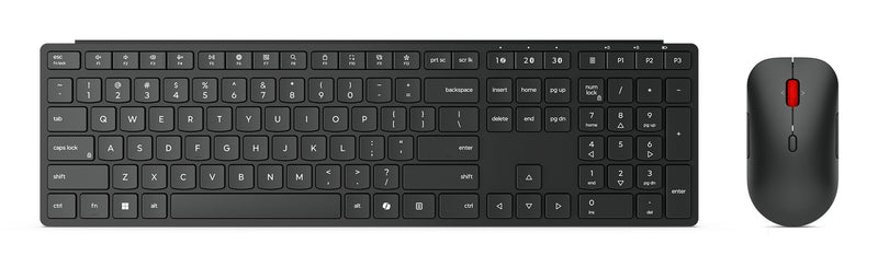 Lenovo 4X31S04814 tastatur Mus inkluderet Kontor RF trådløs + Bluetooth Tysk Sort