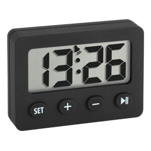 TFA-Dostmann 60.2014.01 vækkeur Quartz alarmur Sort