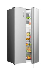 Hisense RS3P538NAIE side-by-side køle-fryseskab Fritstående 527 L Grå, Rustfrit stål