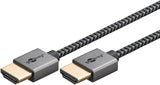 Goobay 75753 HDMI-kabel 2 m HDMI Type A (Standard) Grå