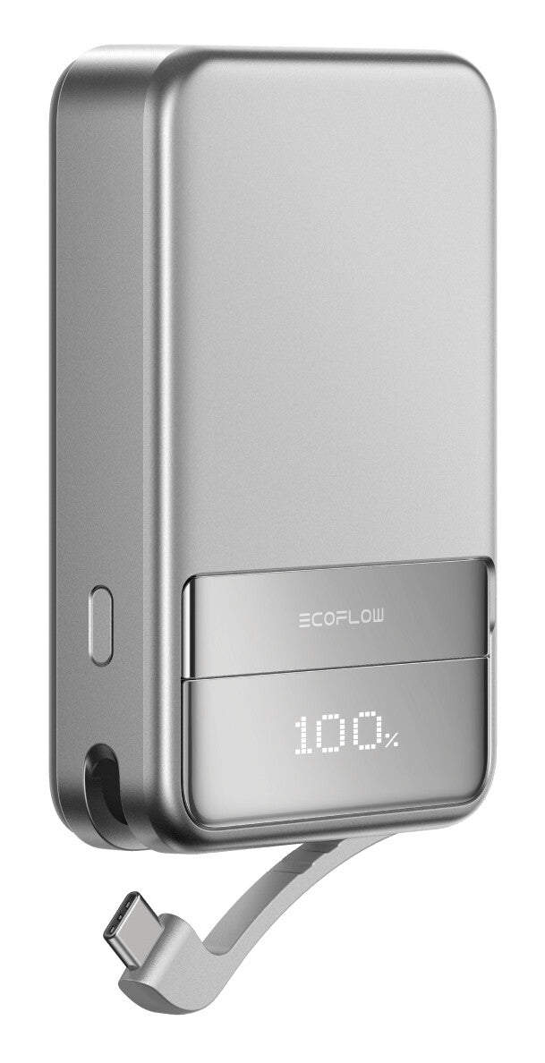 EcoFlow EF-RAPID5000-EU powerbank Lithium-Ion (Li-Ion) 5000 mAh Trådløs opladning Sølv