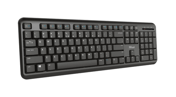 Trust Ody tastatur Kontor RF trådløst QWERTZ Tysk Sort