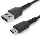 StarTech.com RUSB2AC2MB USB-kabel USB 2.0 2 m USB A USB C 0,48 Gbit/sek. 60 W Sort