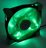Inter-Tech CobaNitrox N-120-GR Computerkabinet Ventilator 12 cm Sort, Grøn