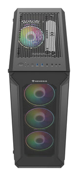 GENESIS Irid 505 ARGB Midi Tower Sort, Transparent