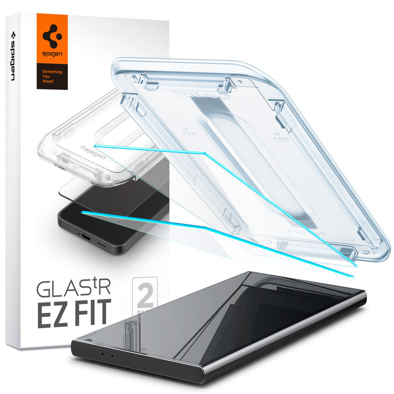 Spigen GLAS.tR EZ Fit HD Klar skærmbeskytter Samsung 2 stk