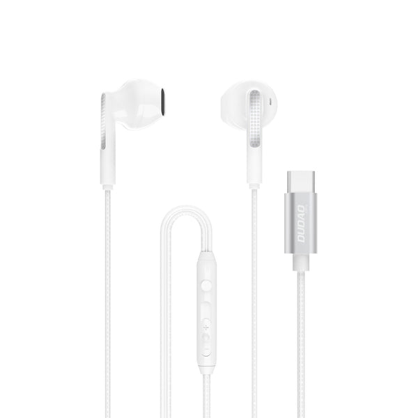 DUDAO X3Pro White USB-C headphone Hovedtelefoner Ledningsført I ørerne Opkald/Musik/Sport/Hverdag USB Type-C Hvid