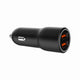 Gembird TA-UC-A2QC36-CAR-01 oplader til mobil enhed Mobiltelefon, Smartphone Sort Cigartænder Hurtig opladning Automatisk