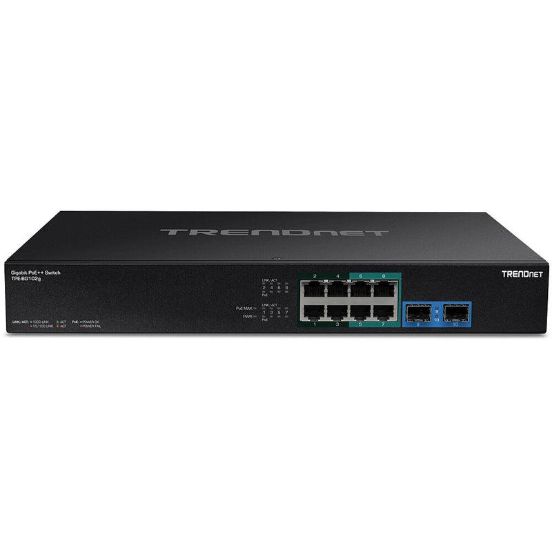 Trendnet TPE-BG102G netværksswitch Ikke administreret Gigabit Ethernet (10/100/1000) Strøm over Ethernet (PoE) 1U Sort