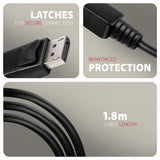 Axagon RVD-HI20C2 videokabel adapter 1,8 m DisplayPort HDMI Sort