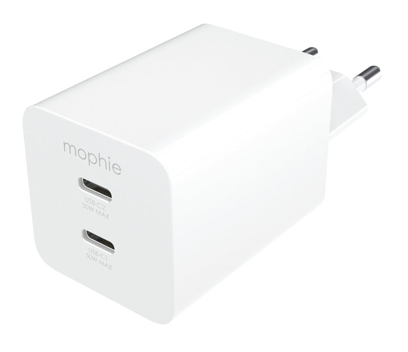 mophie essentials 409911854 oplader til mobil enhed Universel Hvid Vekselstrøm Hurtig opladning Indendørs