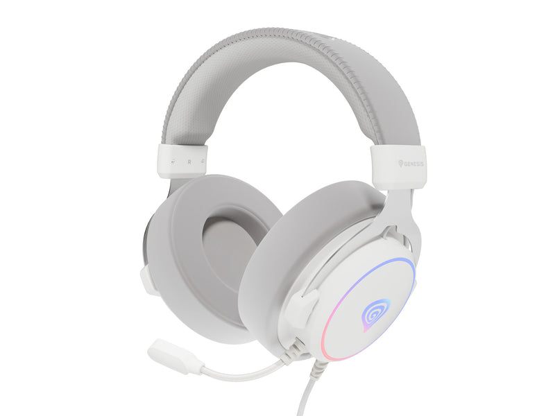 GENESIS Neon 764 Headset Ledningsført Spil USB Type-A Hvid