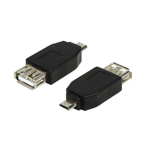LogiLink AU0029 kabel kønsskifter USB 2.0 Micro-B USB 2.0-A Sort
