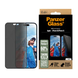 PanzerGlass ® 2-Way Privacy Skærmbeskyttelse iPhone 16 | 15 | Ultra-Wide Fit m. EasyAligner
