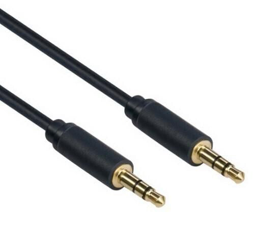 Mercodan 153211050 lydkabel 5 m 3.5mm Sort