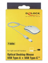 DeLOCK 12532 mus Kontor Ambidextrous USB Type-A Optisk 3200 dpi