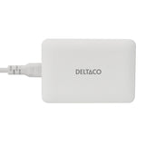 Deltaco USBC-MO100 oplader til mobil enhed Universel Hvid Vekselstrøm, USB Hurtig opladning Indendørs
