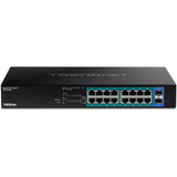 Trendnet TPE-TG182 netværksswitch Gigabit Ethernet (10/100/1000) Strøm over Ethernet (PoE) 1U Sort