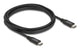 DeLOCK 81708 USB-kabel USB4 Gen 2x2 3 m USB C 20 Gbit/sek. 60 W Sort
